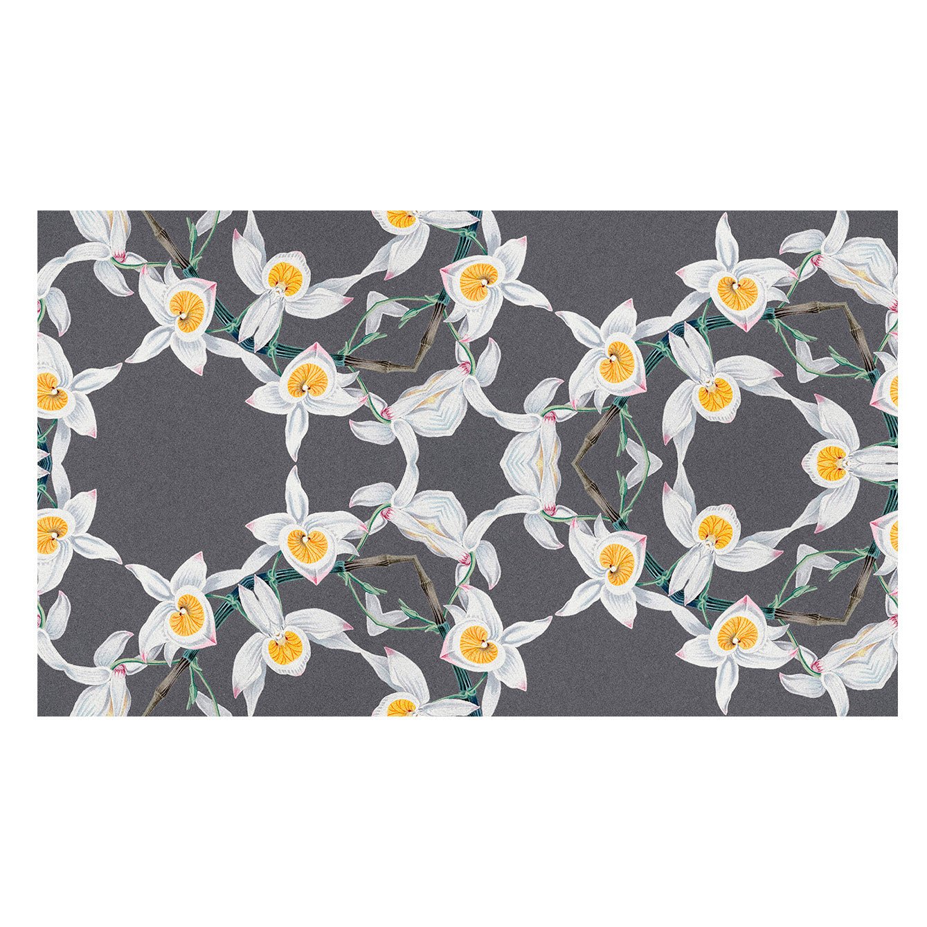 Floral Grey 2 - Peel - and - Stick Tiles, Classic Art Collection - Pasquín Store