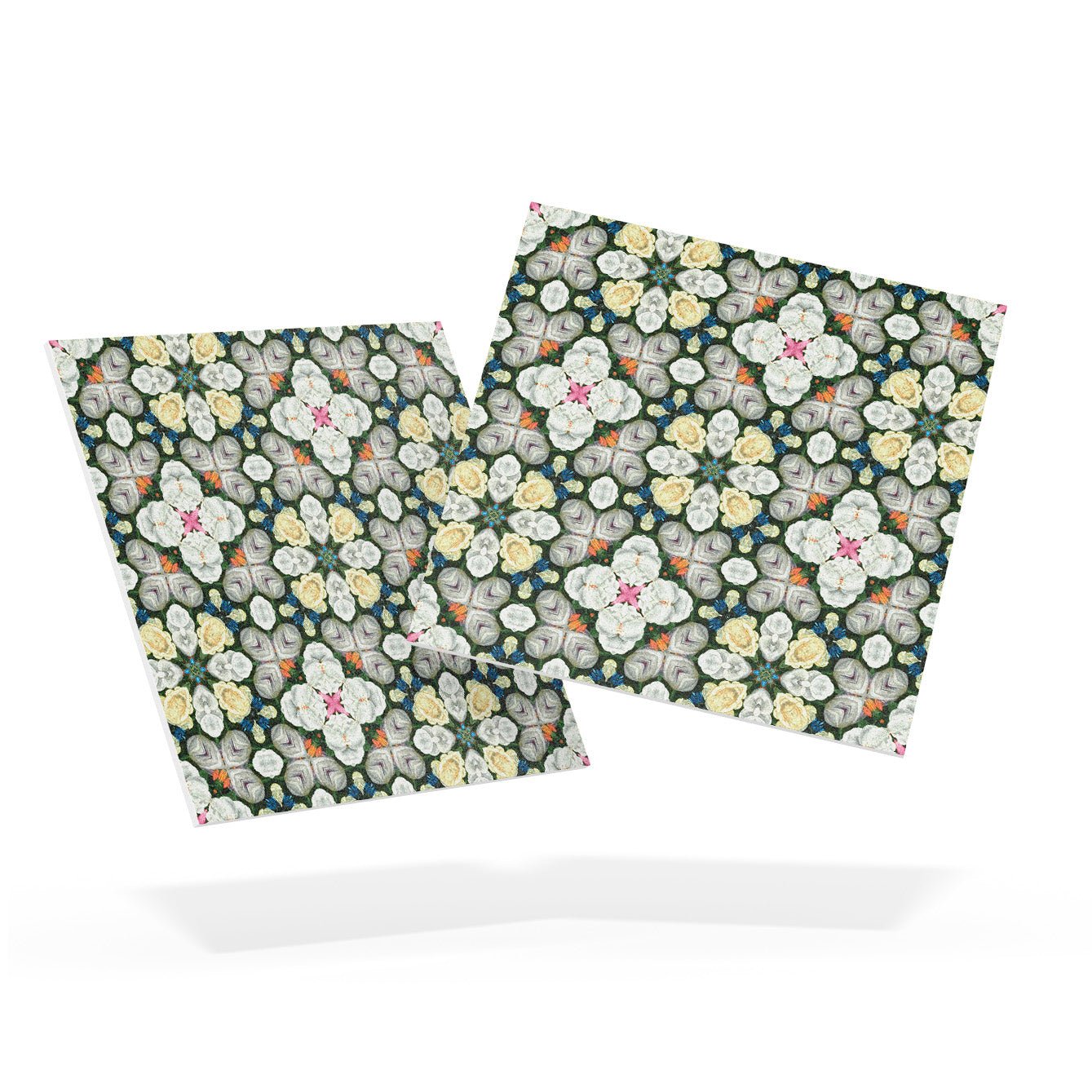 Floral Peel - and - Stick Tiles | Self - Adhesive Fun Floral Design | Limited Edition - Pasquín Store