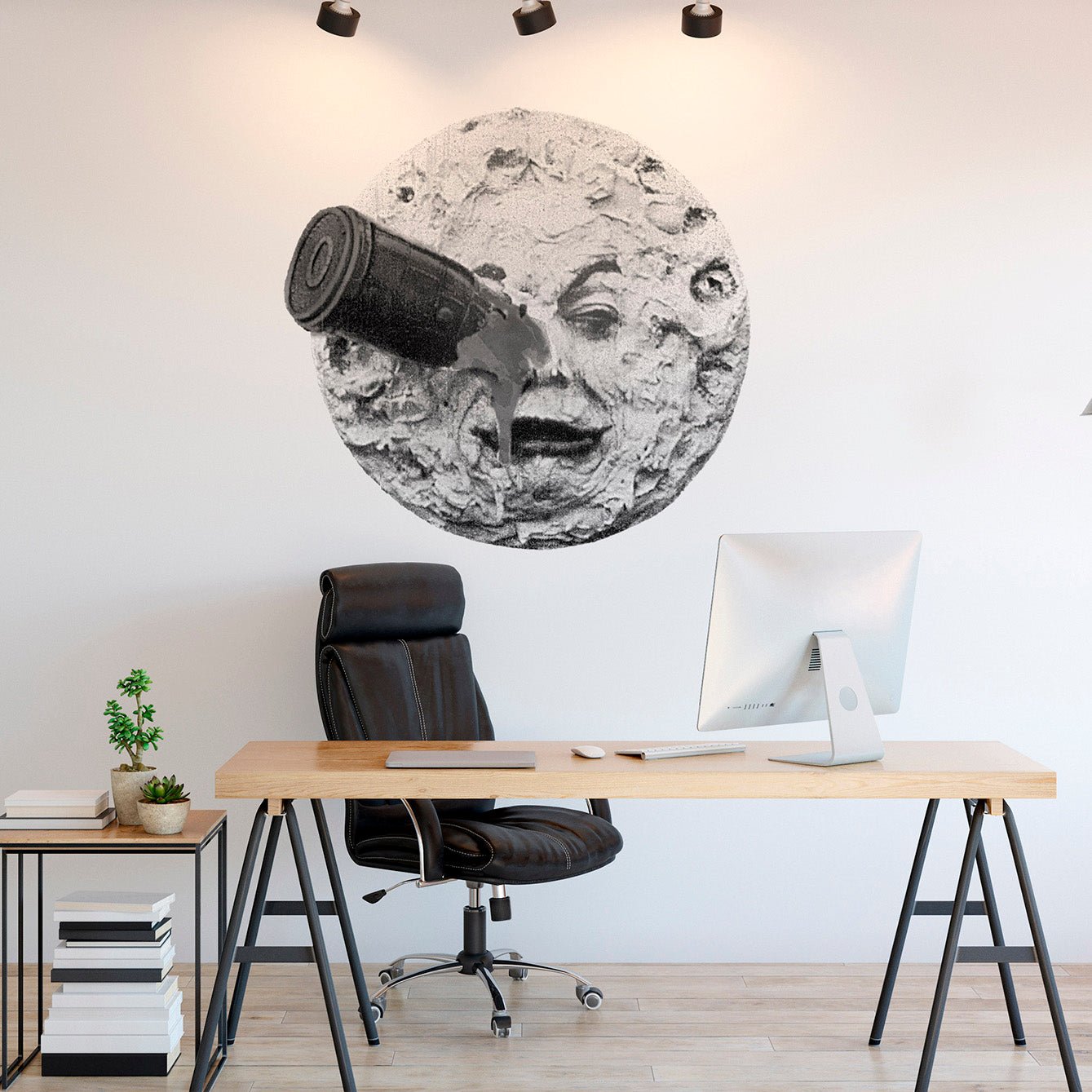 Fly Me to the Moon Repositionable Adhesive Stickers - Limited Edition Classic Art Posters - Pasquín Store