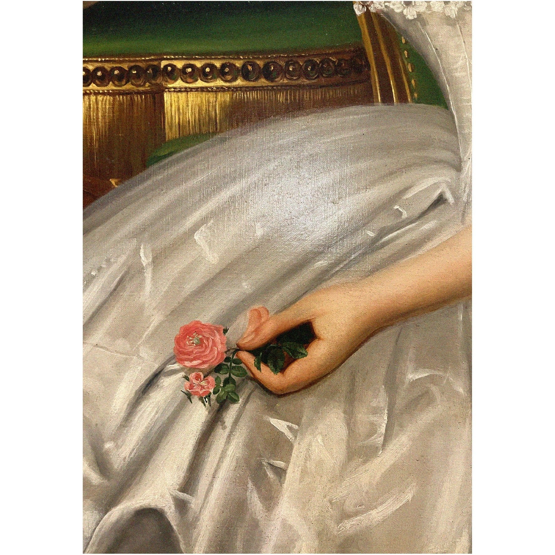 Handmade "A Gentle Touch with a Rose" Poster | High - Quality Print | Repositionable Adhesive - Pasquín Store