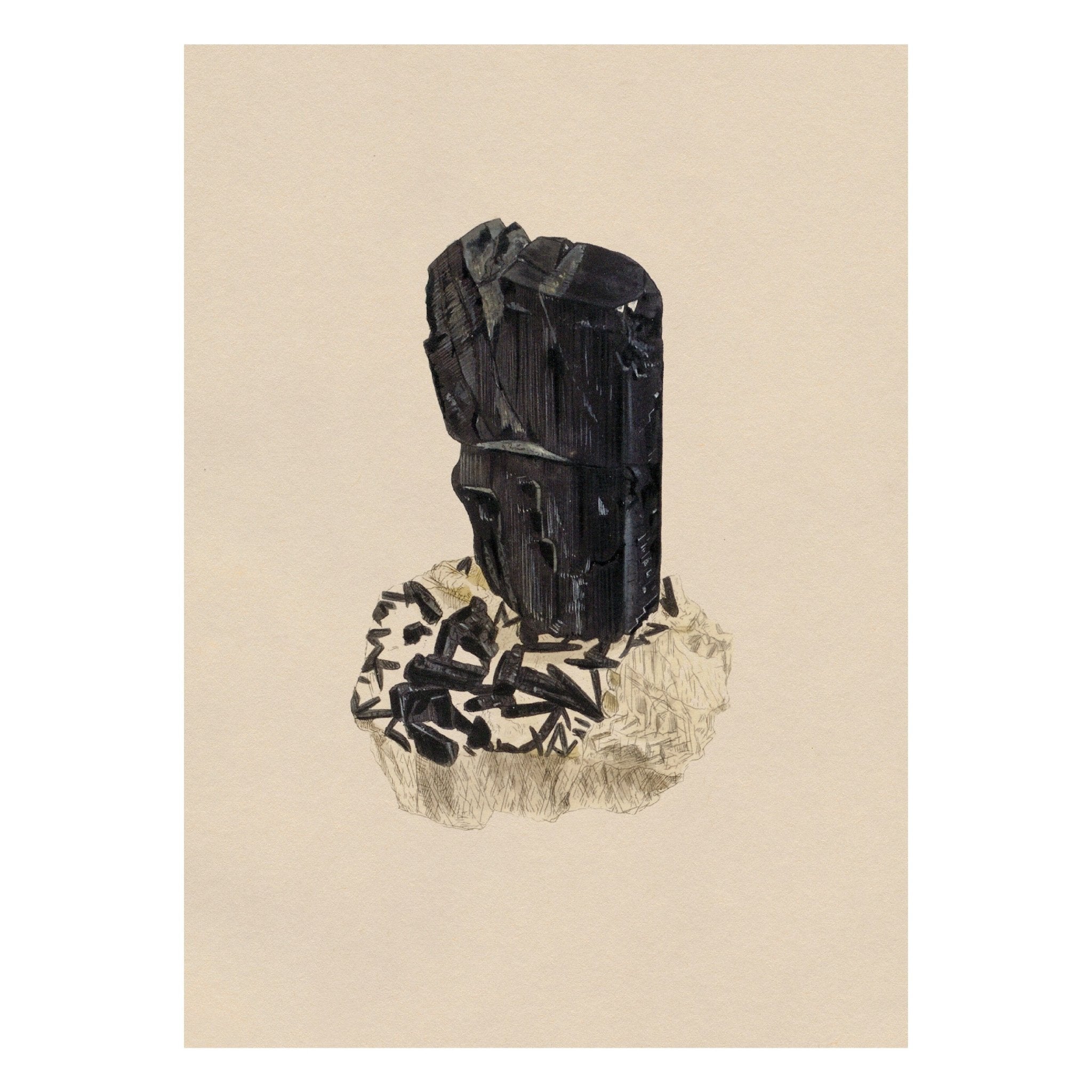 Handmade "Black Tourmaline" Poster | High - Quality Print | Repositionable Adhesive - Pasquín Store