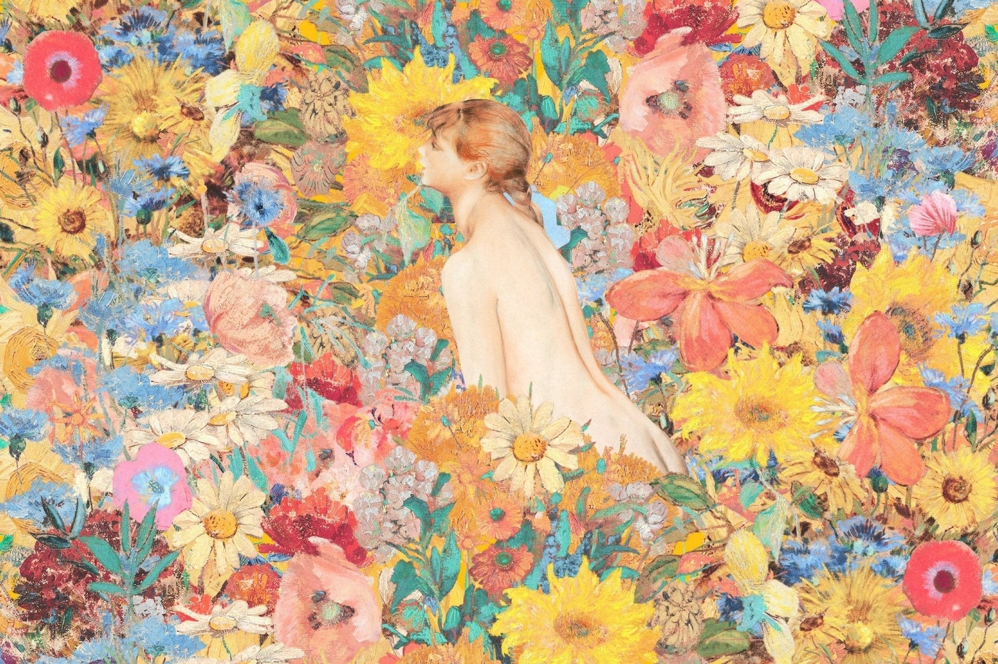 Handmade "Dream in Flowers" Poster | High - Quality Print | Repositionable Adhesive - Pasquín Store