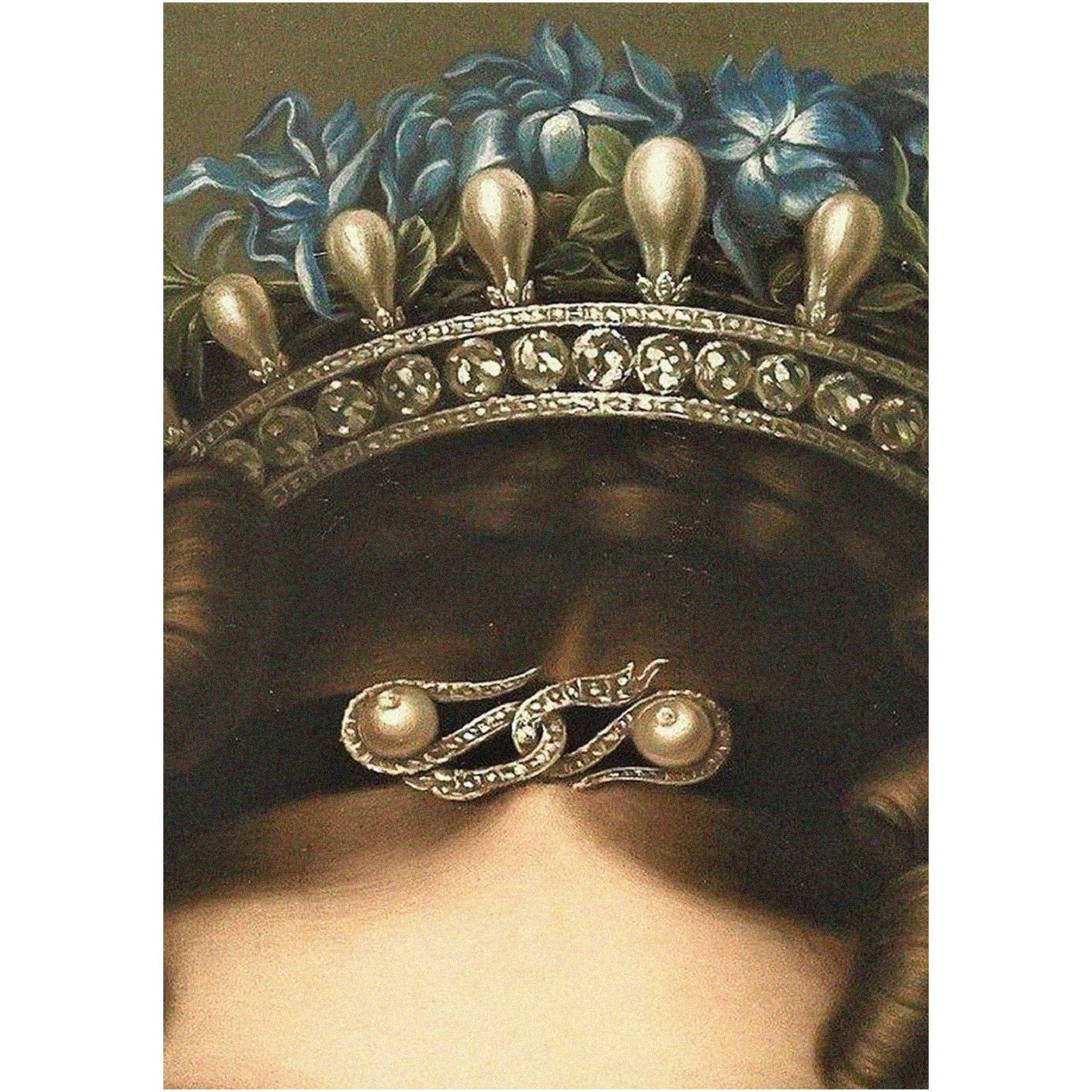 Handmade "María Josefa Amalia de Sajonia (Detail) (1828)" by Vicente López Portaña Poster | High - Quality Print | Repositionable Adhesive - Pasquín Store