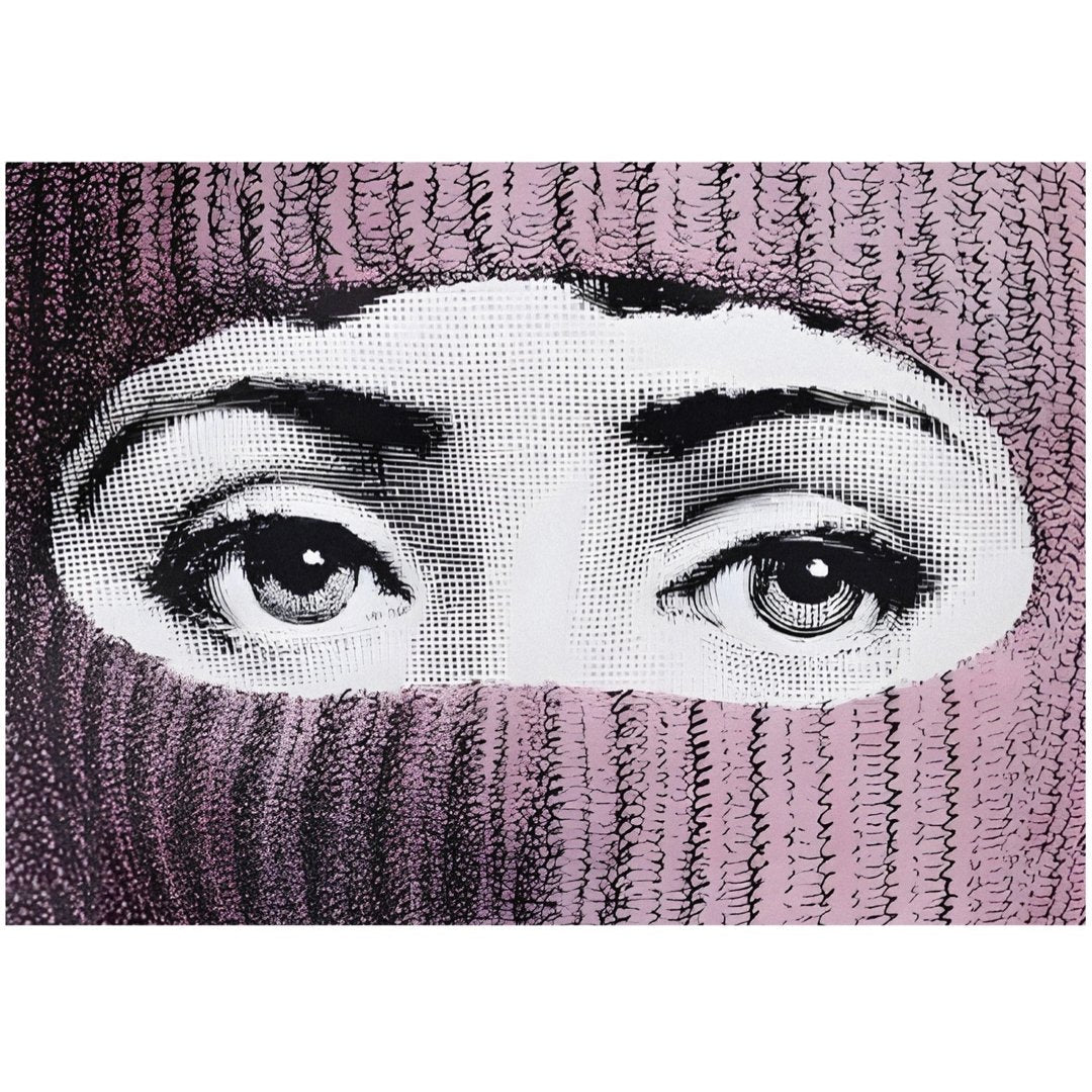 Handmade "Masked Girl" by P. Fornasetti Poster | High - Quality Print | Repositionable Adhesive - Pasquín Store