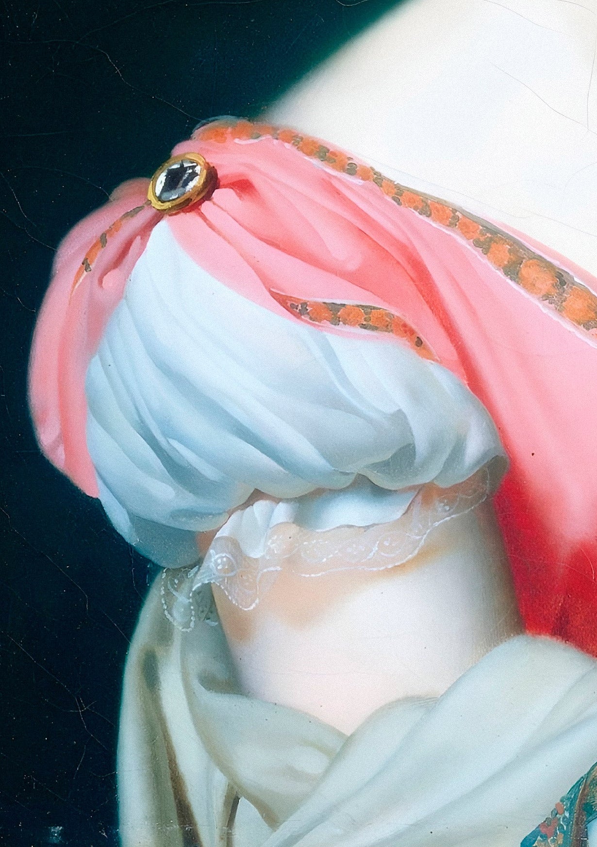 Handmade "Portrait of Hortense de Beauharnais (Detail) (1806)" by Anne - Louis Girodet de Roussy - Trioson Poster | High - Quality Print | Repositionable Adhesive - Pasquín Store
