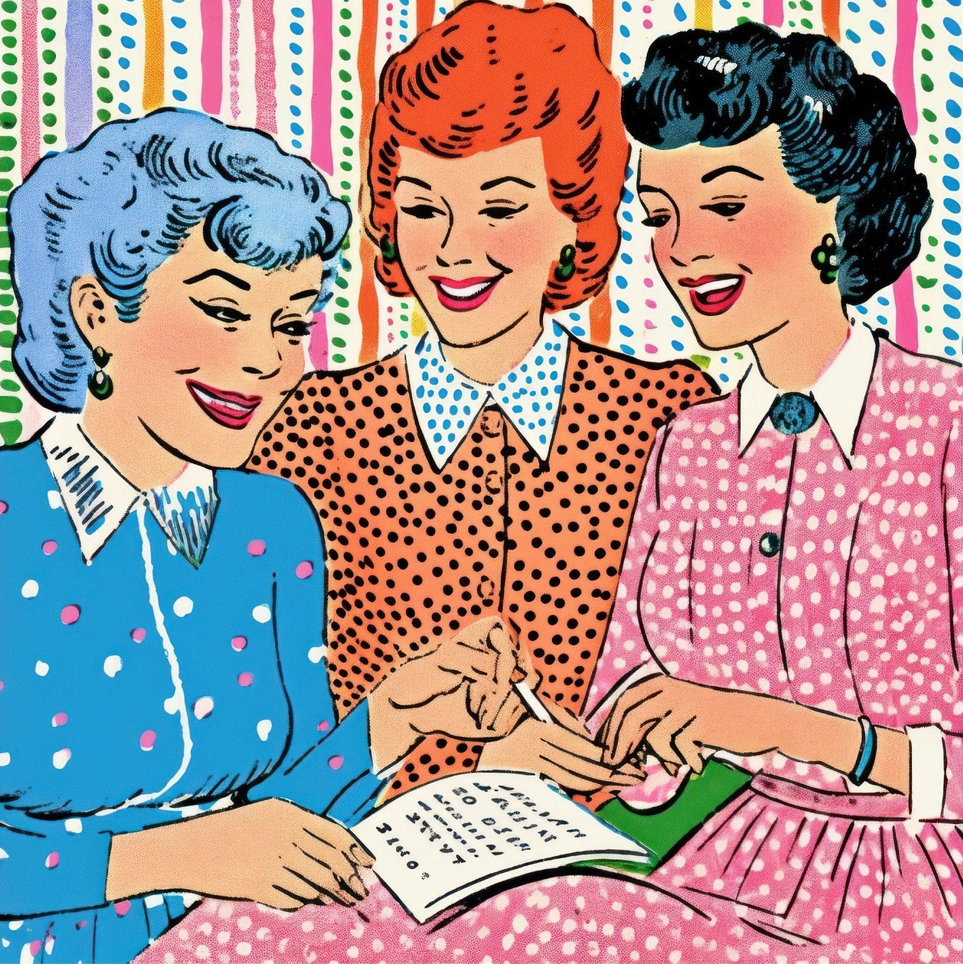 Handmade "Retro Gossip" Poster | High - Quality Print | Repositionable Adhesive - Pasquín Store