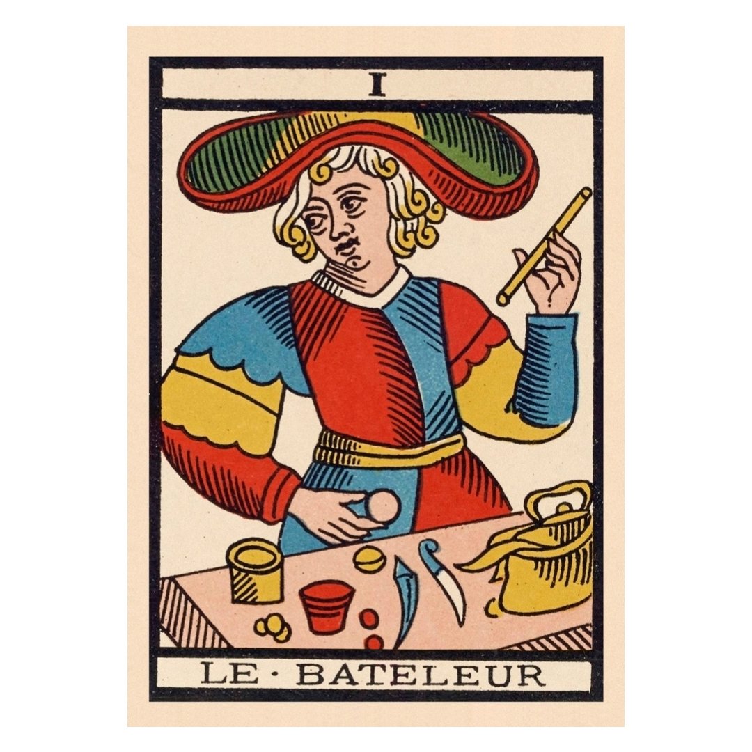 Handmade "Tarot Card: Le Bateleur (El Mago)" Poster | High - Quality Print | Repositionable Adhesive - Pasquín Store