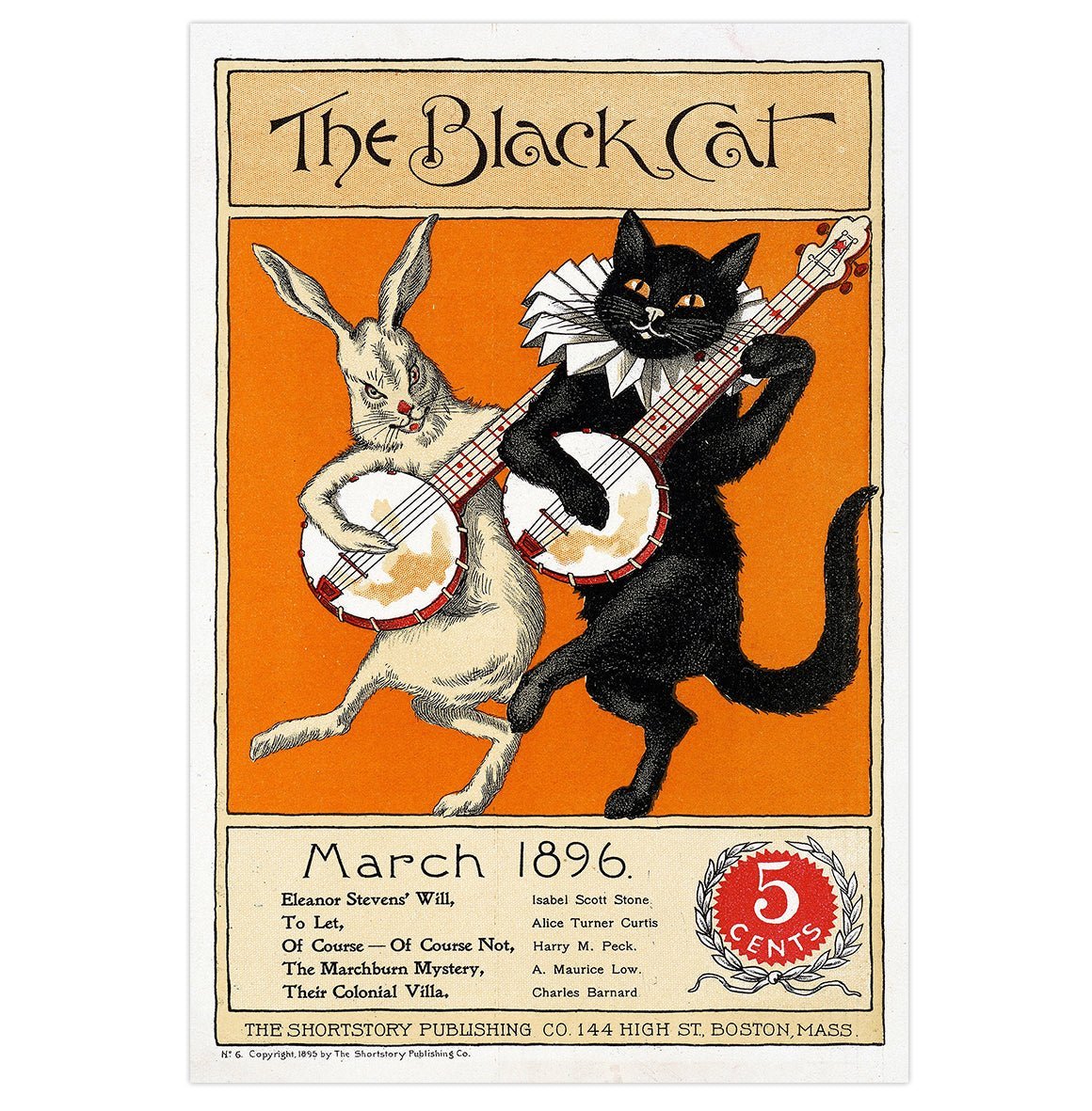 Handmade "The Black Cat March (1896)" Poster | High - Quality Print | Repositionable Adhesive - Pasquín Store