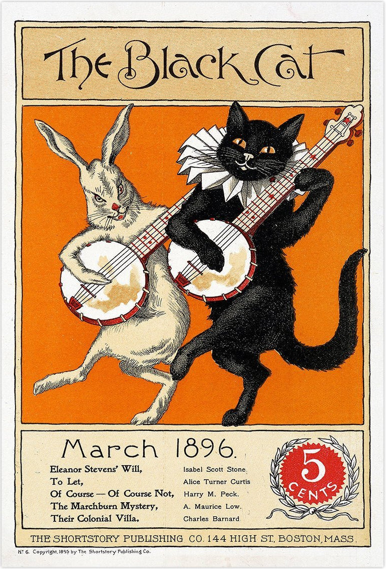 Handmade "The Black Cat March (1896)" Poster | High - Quality Print | Repositionable Adhesive - Pasquín Store