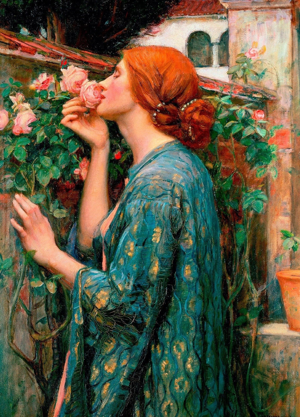 Handmade "The Soul of the Rose (1903)" by John William Waterhouse Poster | High - Quality Print | Repositionable Adhesive - Pasquín Store