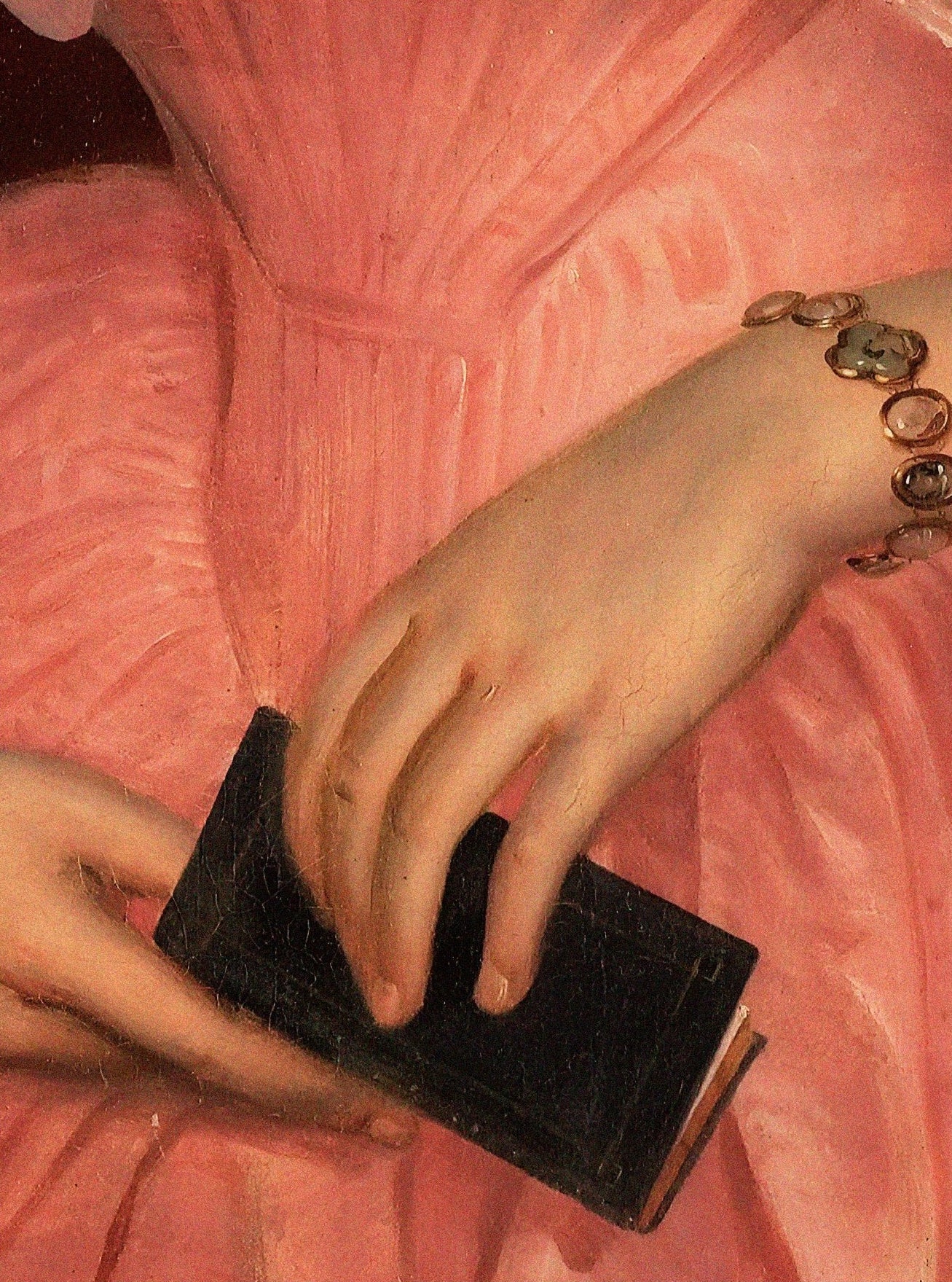 Handmade "The Three Robinson Sisters (Detail) (1846)" by George Theodore Berthon Poster | High - Quality Print | Repositionable Adhesive - Pasquín Store