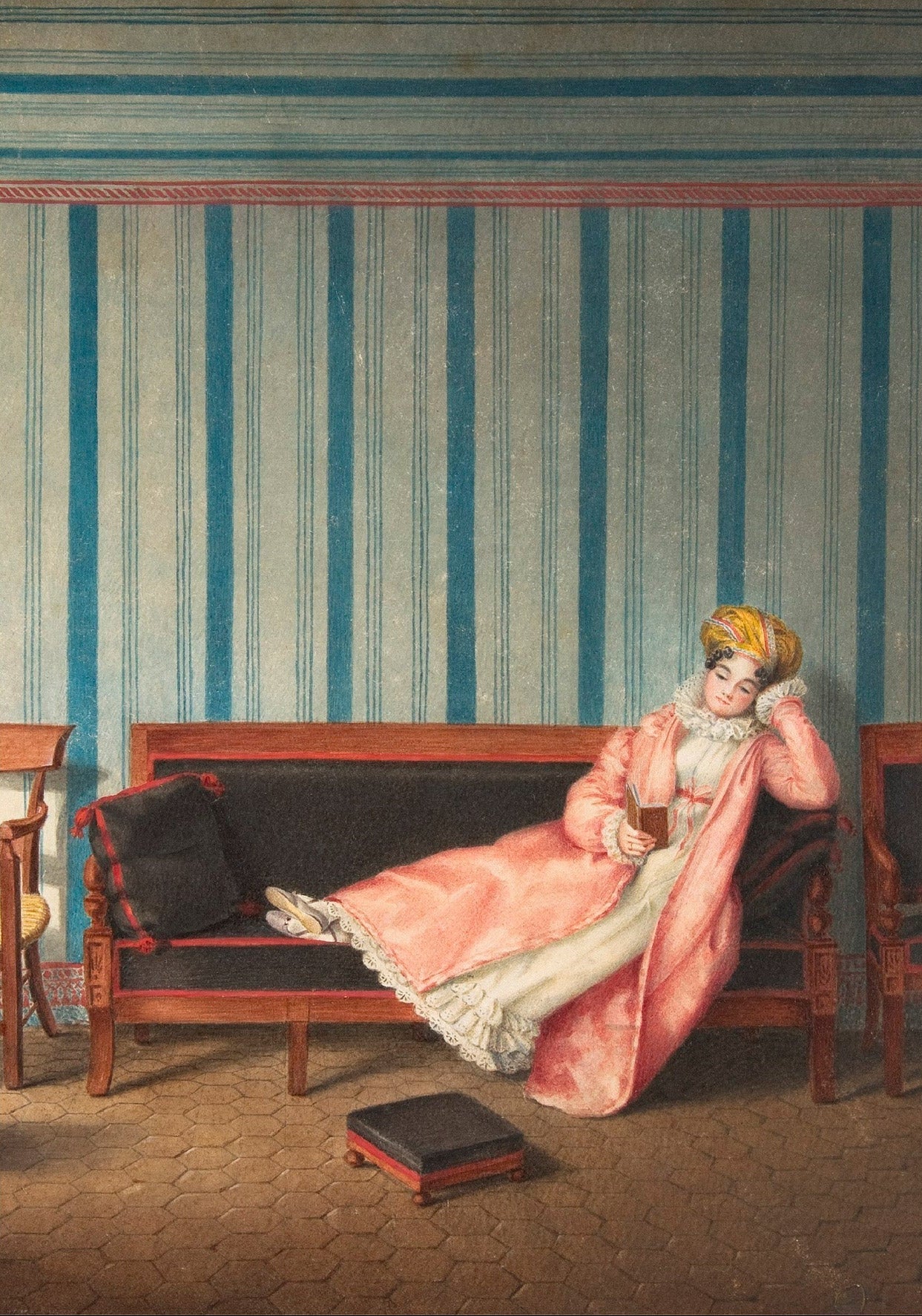 Handmade " Woman in Pink (1819)" by Theodore Lebrun Poster | High - Quality Print | Repositionable Adhesive - Pasquín Store