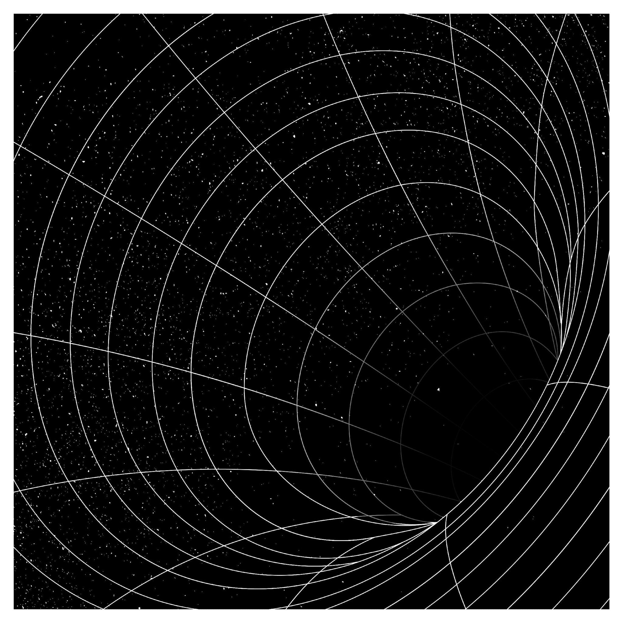 Handmade "Wormhole Grid Illusion" Poster | High - Quality Print | Repositionable Adhesive - Pasquín Store