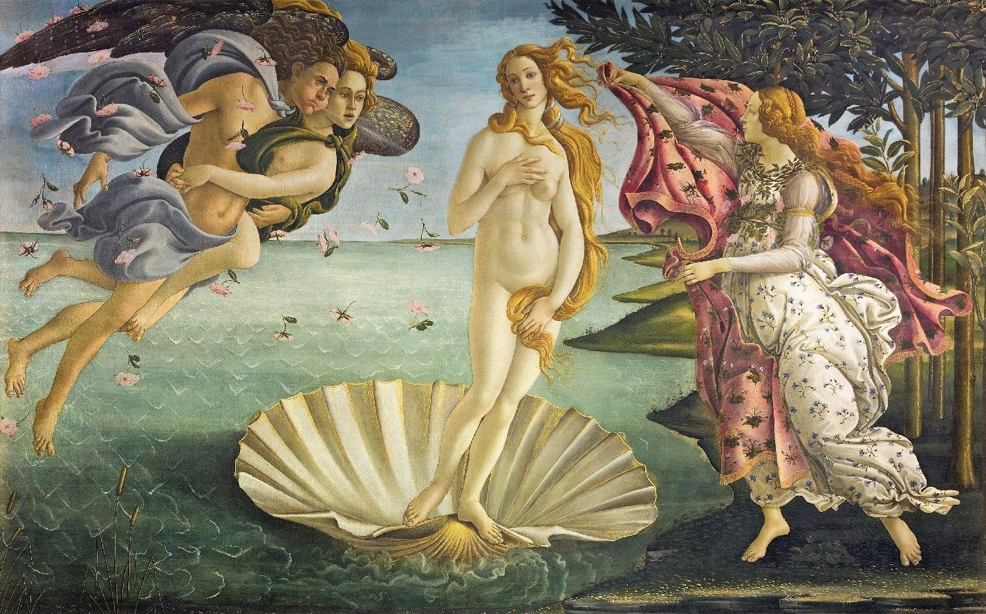 High - Quality Fabric Adhesive Poster - The Birth of Venus Classic Art - Pasquín Store