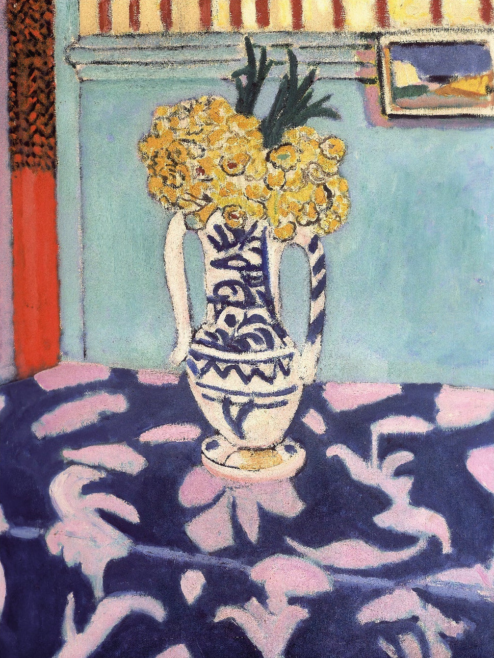 Les Coucous, Tapis Bleu et Rose by Henri Matisse - Repositionable Adhesive Poster - Pasquín Store