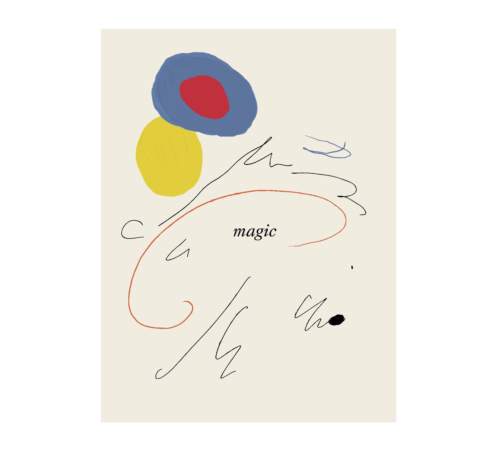 Magic Abstract Adhesive Poster - Repositionable and Eco - Friendly - Pasquín Store