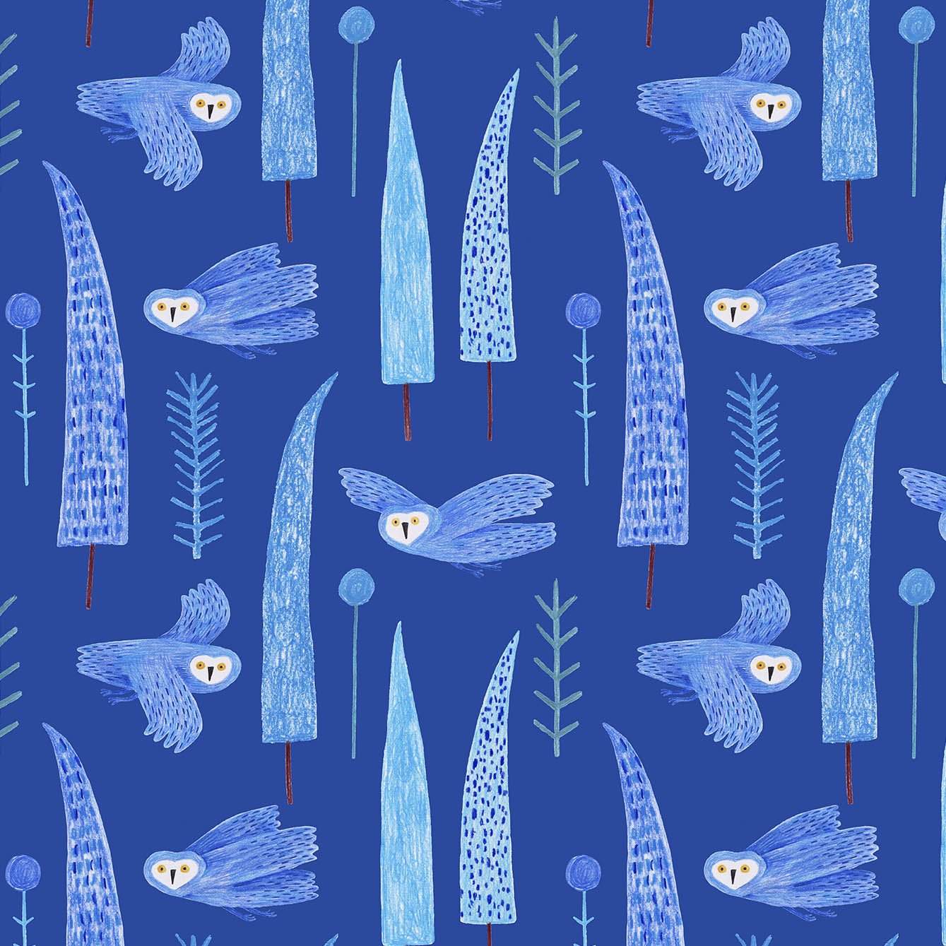 Midnight Blue Forest Fabric Wallpaper - Repositionable, Non - Toxic, Perfect for Tranquil Spaces - Pasquín Store