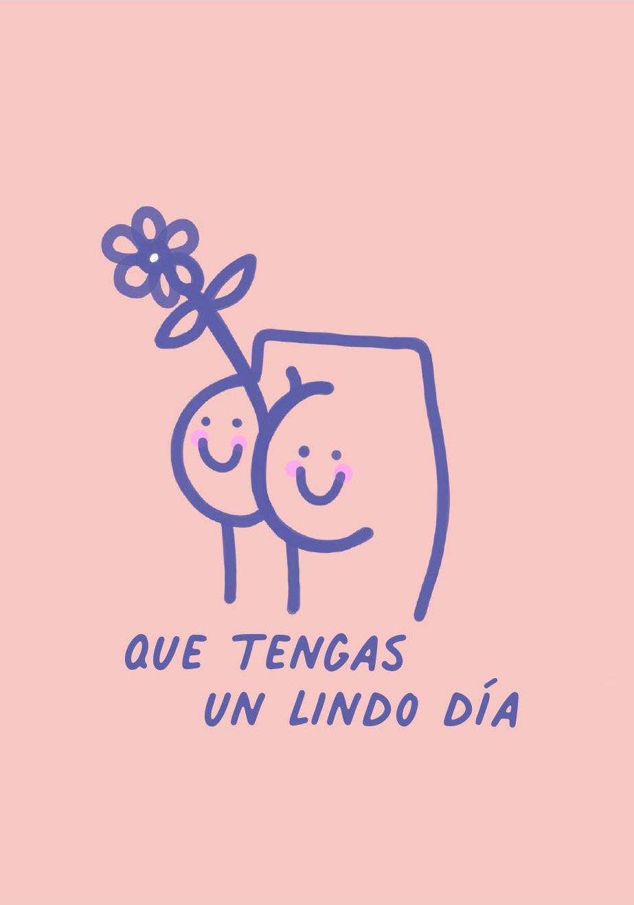 🎁 Poster Clásico Pasquín, "que tengas un lindo día" Adhesivo y Reposicionable (100% off) - Pasquín