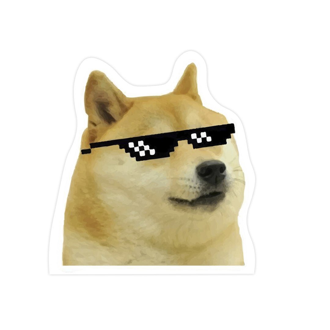 Repositionable Adhesive Sticker "Doge" | High - Quality Print | Water - Resistant - Pasquín Store