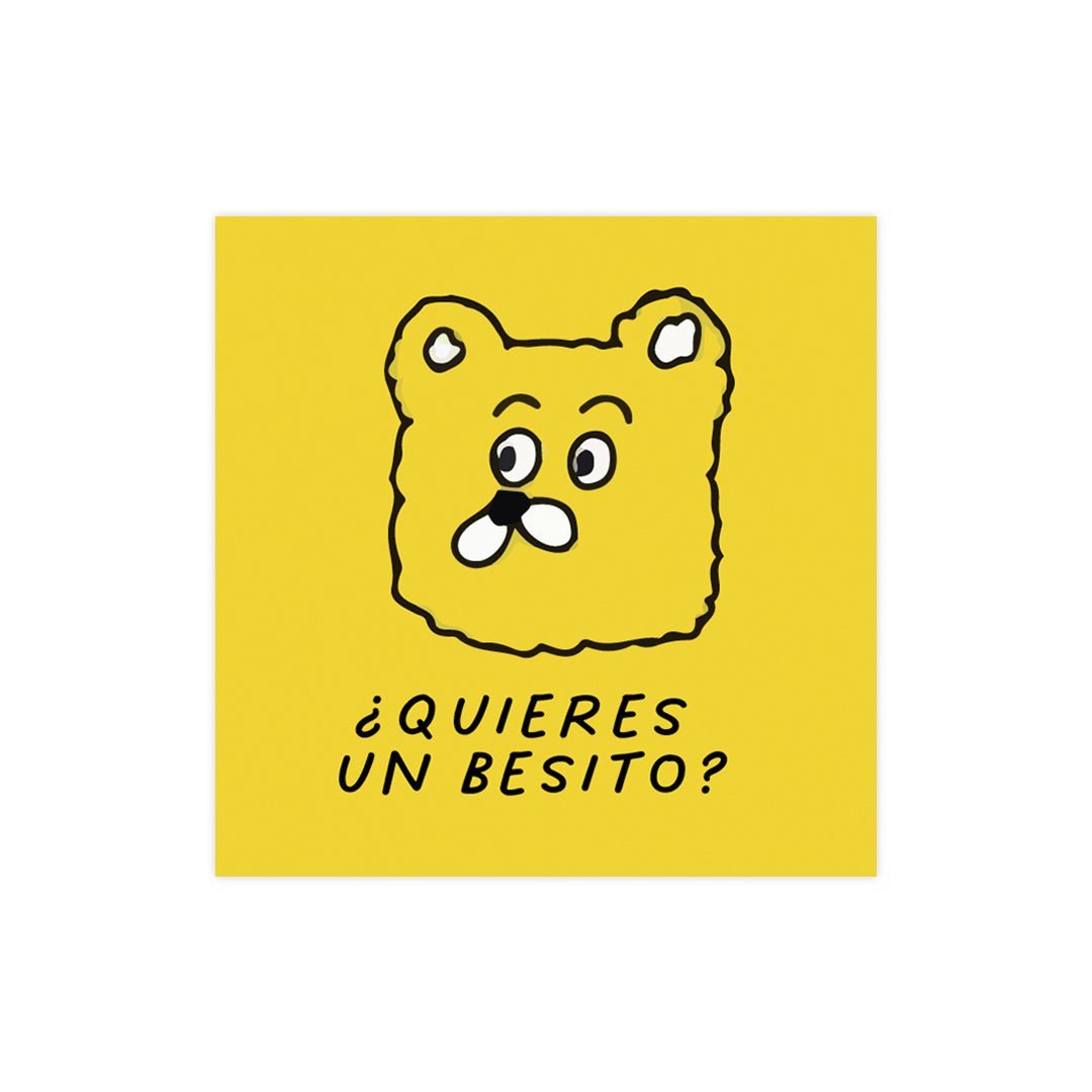 Repositionable Sticker: "Do You Want a Kiss?" | High - Quality Print | Water - Resistant - Pasquín Store