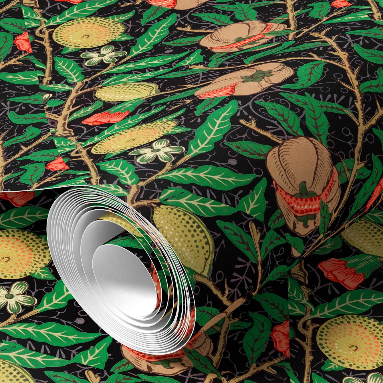 Repositionable William Morris Fruits Wall Wallpaper - Perfect for Any Surface - Pasquín Store