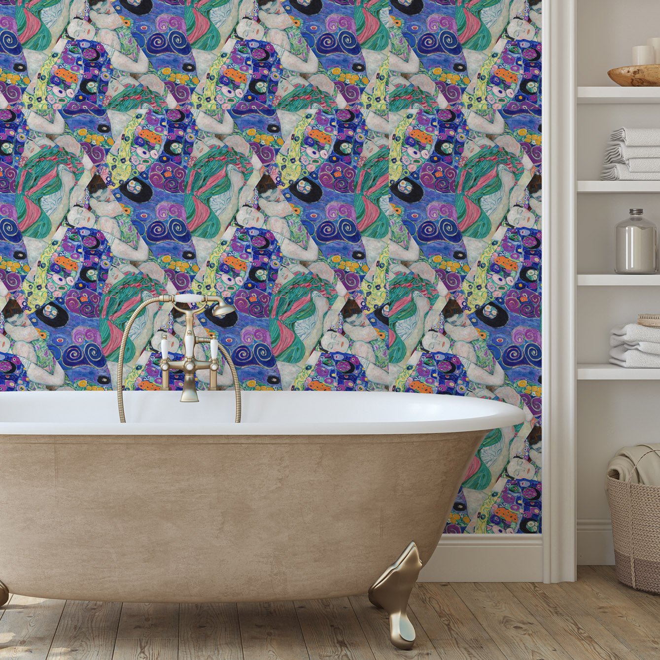 Sophisticated Gustav Klimt Wall Wallpaper - Easy Installation - Pasquín Store