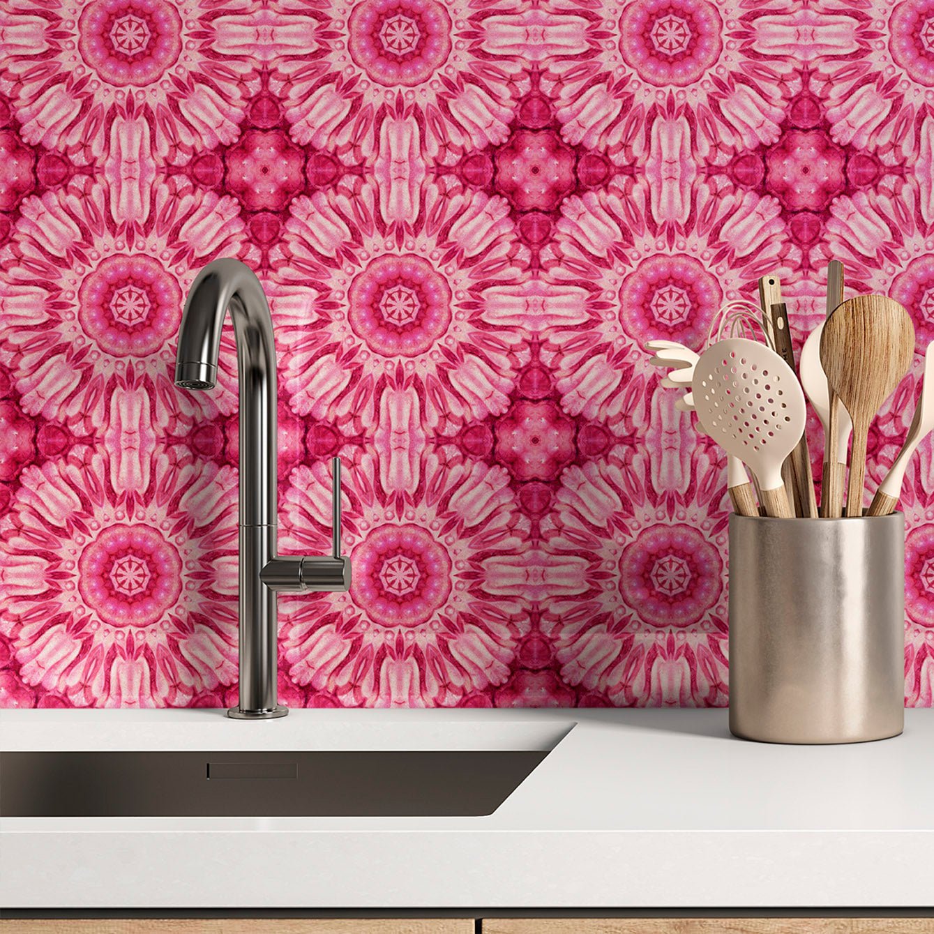 Sweet Pink - Vinyl Peel - and - Stick Tiles for Walls and Floors - Pasquín Store