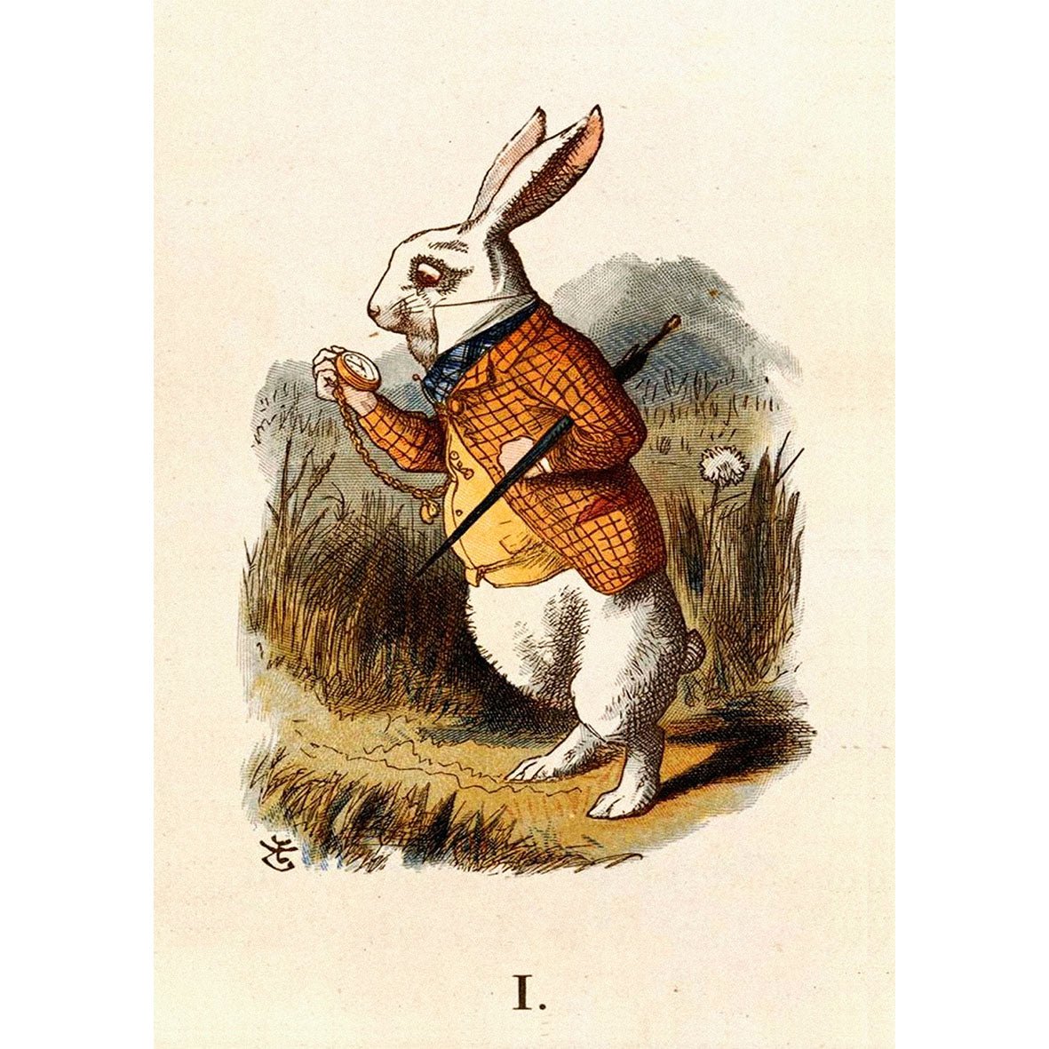 Vintage Alice’s Rabbit Art Poster | Repositionable Adhesive | Limited Edition - Pasquín Store