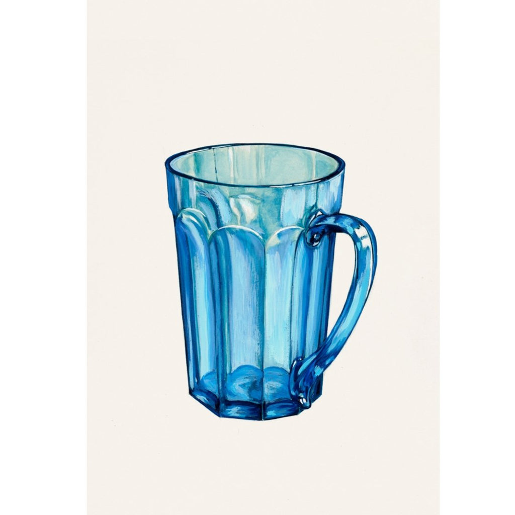 Mini poster adhesivo reposicionable: Objeto vaso azul - Tienda Pasquín