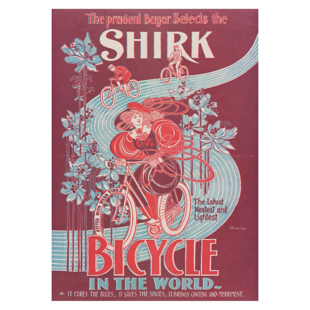 Mini poster adhesivo y reposicionable: Cartel bicicleta de Chic Ottman - Tienda Pasquín