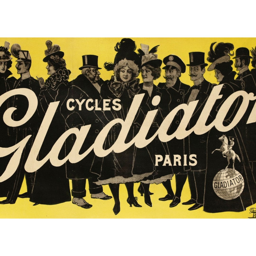 Mini poster adhesivo y reposicionable: Cartel Cycles Gladiator Paris de A. Shaw - Tienda Pasquín