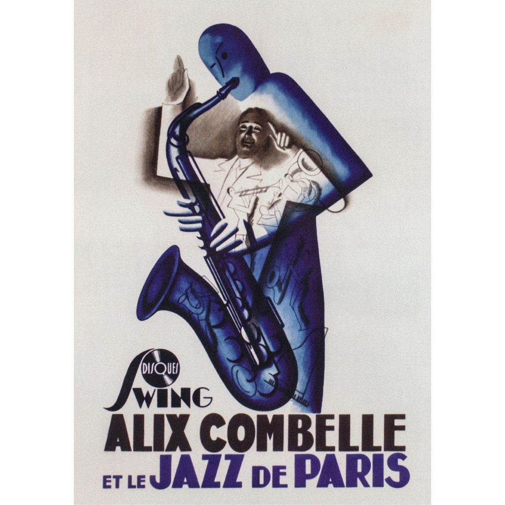 Mini poster adhesivo y reposicionable: Cartel Jazz Vintage I - Tienda Pasquín