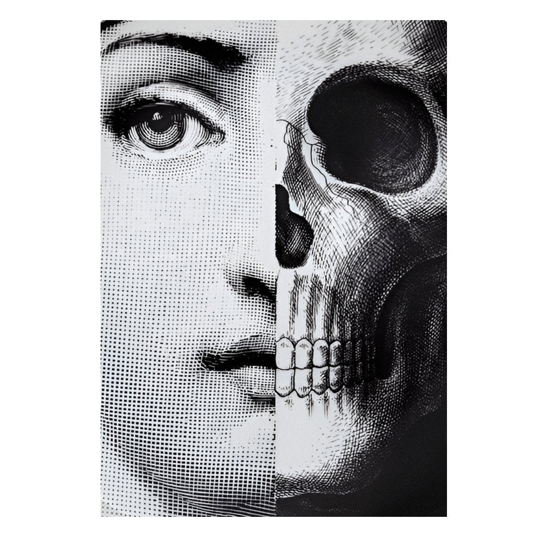 Mini poster adhesivo y reposicionable: Fornasetti Esqueleto - Tienda Pasquín