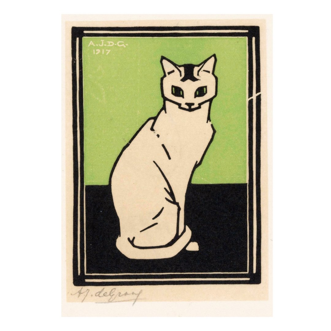 Mini Poster adhesivo y reposicionable: Gato de Julie de Graag - Tienda Pasquín