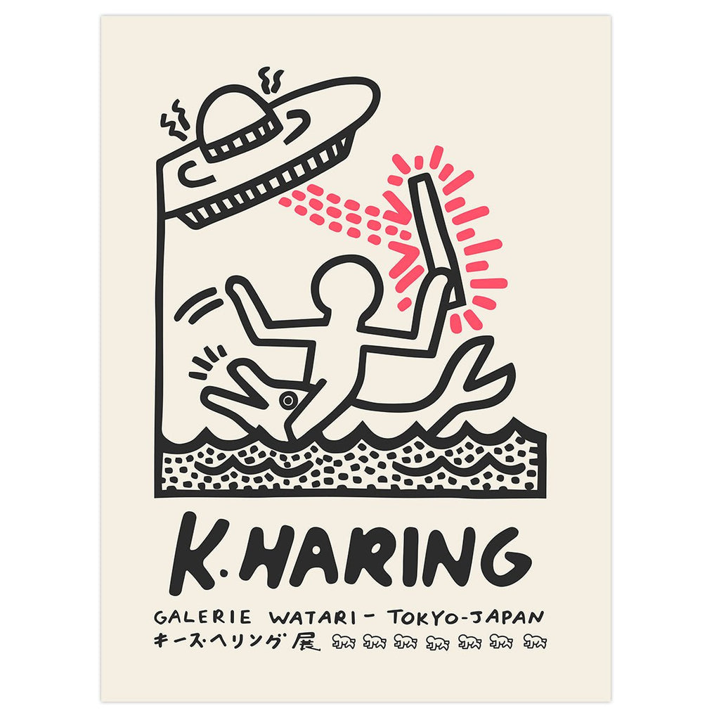 Mini poster adhesivo y reposicionable: Haring - Tienda Pasquín