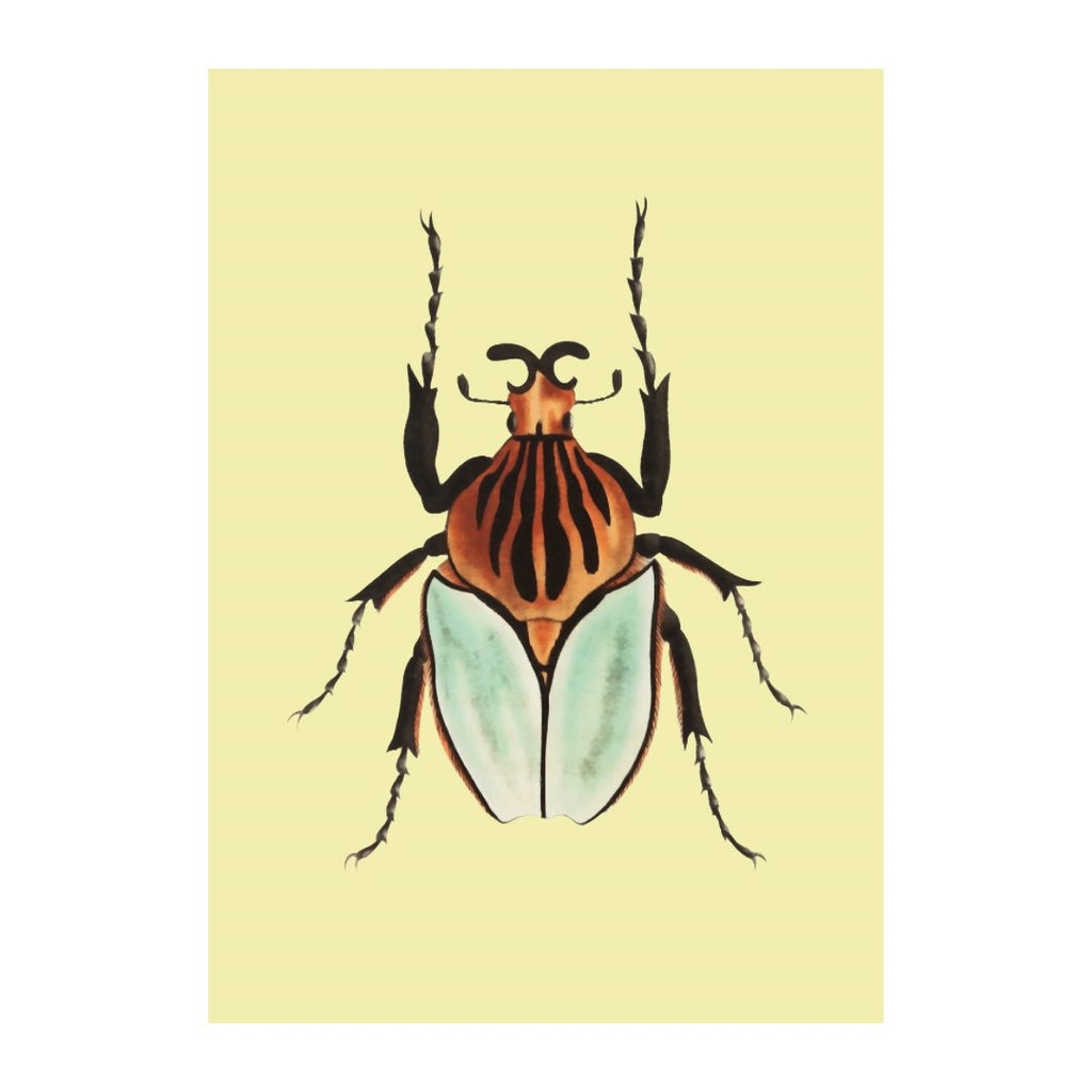 Mini poster adhesivo y reposicionable: Insecto amarillo - Tienda Pasquín