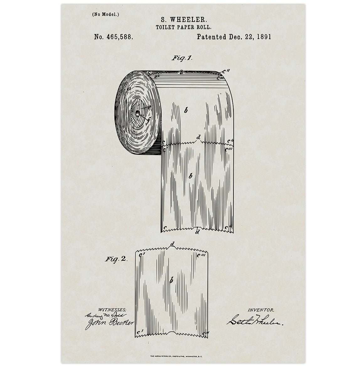 Mini poster adhesivo y reposicionable: Patente papel higiénico - Tienda Pasquín