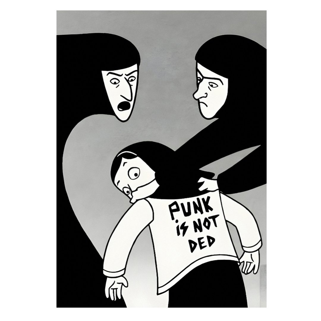 Mini Poster adhesivo y reposicionable: Punk is not ded - Tienda Pasquín