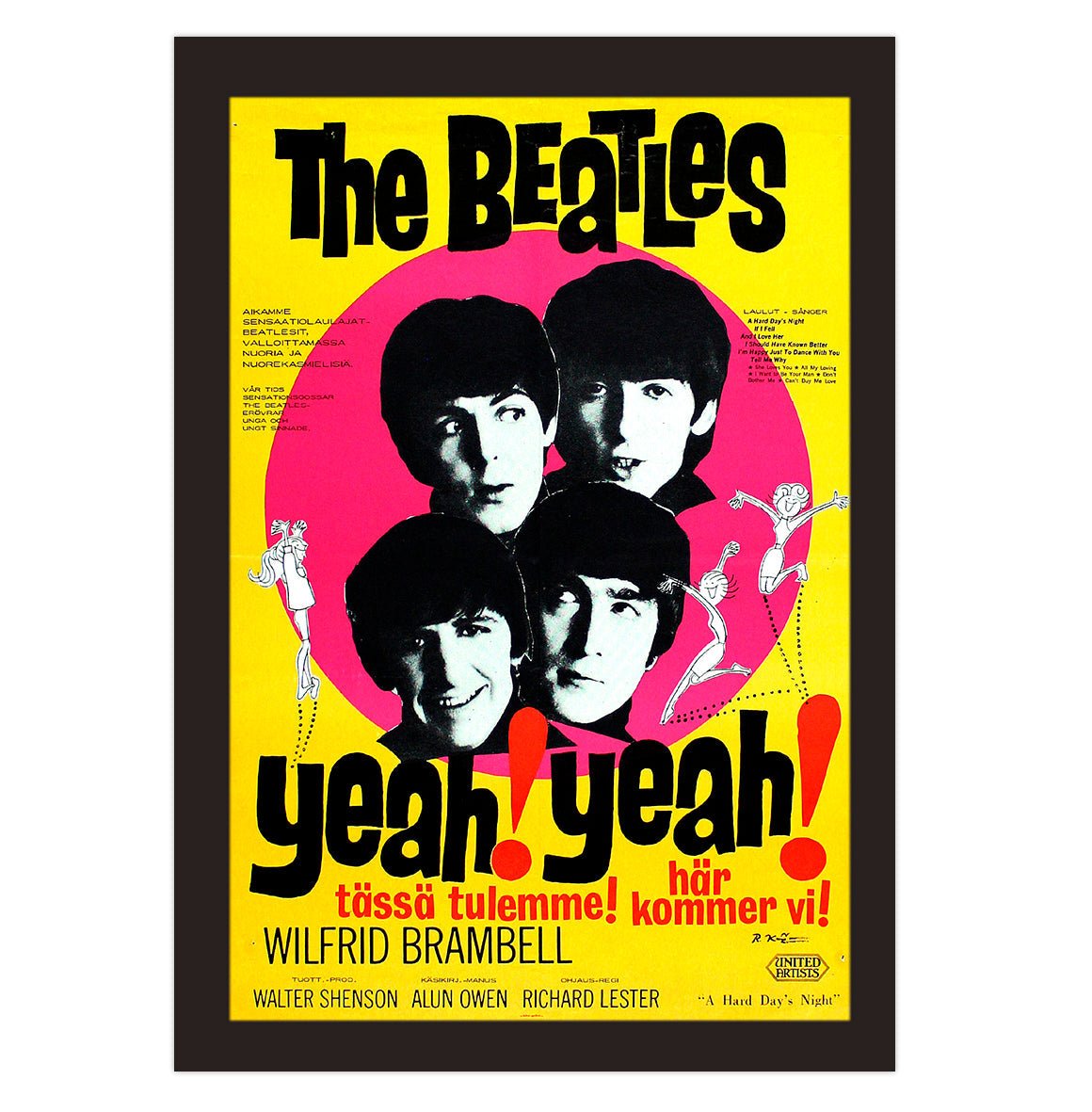 Mini poster adhesivo y reposicionable: The Beatles cartel vintage - Tienda Pasquín