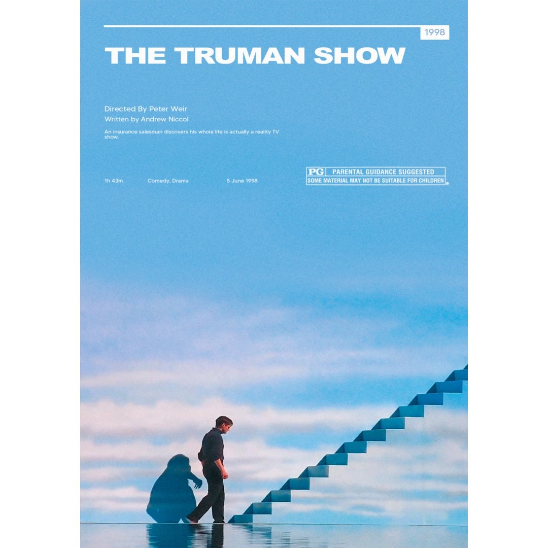 Mini poster y poster adhesivo y reposicionable: Truman Show - Tienda Pasquín