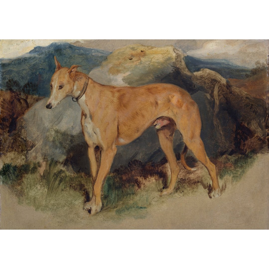 Mini posters adhesivos y reposicionables: A Deerhound de Sir Edwin Henry Landseer - Tienda Pasquín