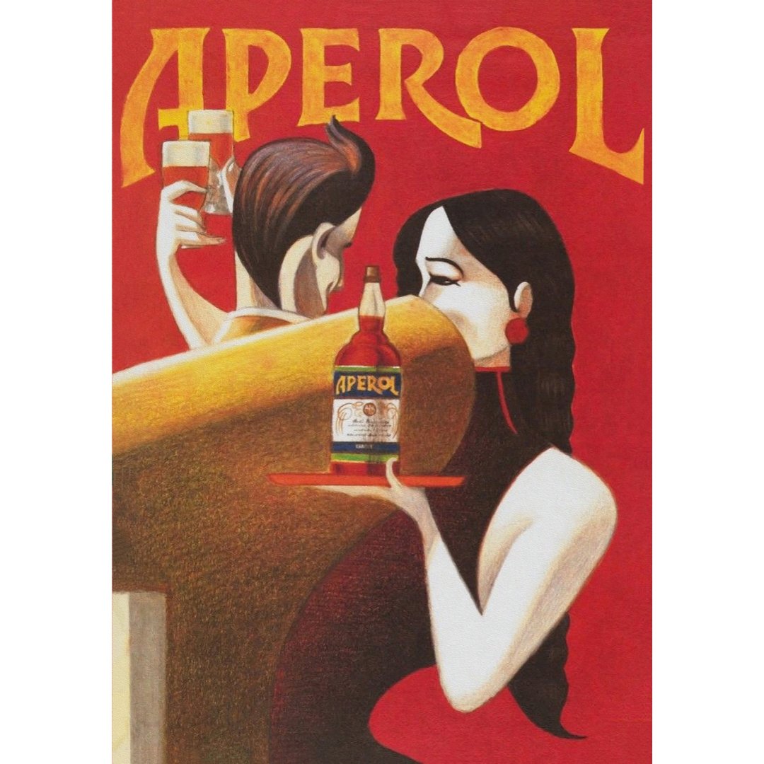 Mini posters adhesivos y reposicionables: Cartel Aperol vintage - Tienda Pasquín