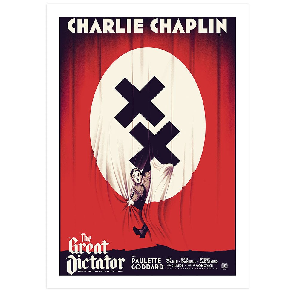 Poster adhesivo reposicionable: El dictador de Charles Chaplin - Tienda Pasquín