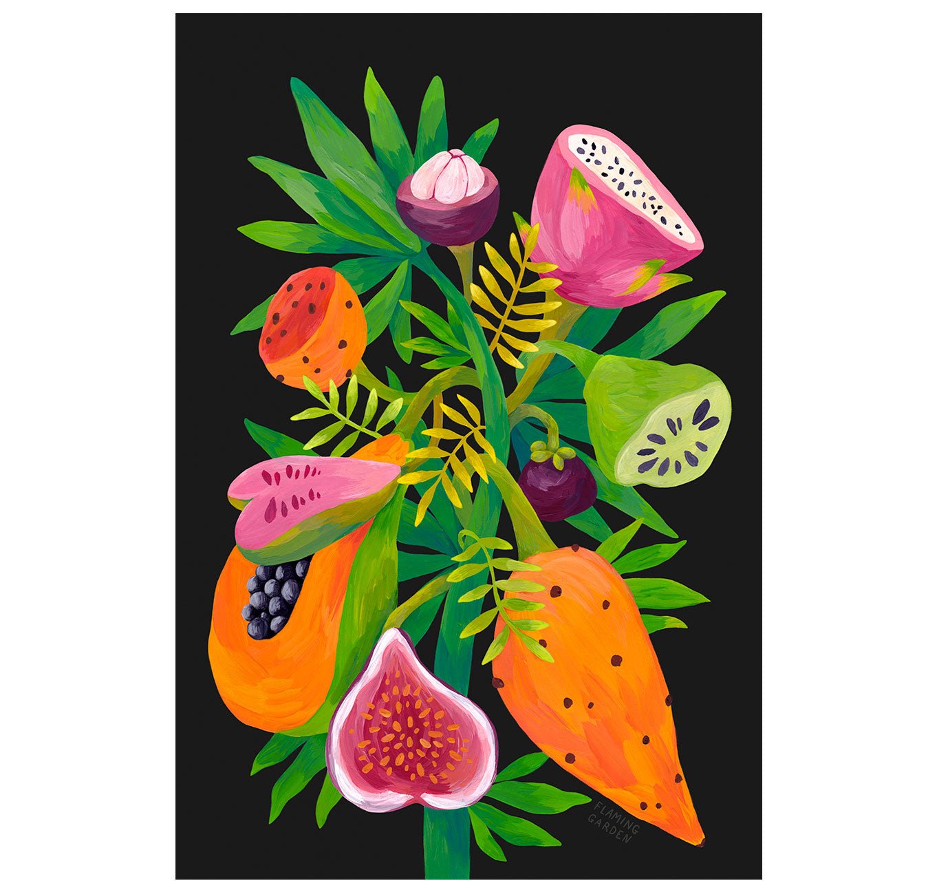 Poster adhesivo reposicionable: Exotic Fruits - Tienda Pasquín
