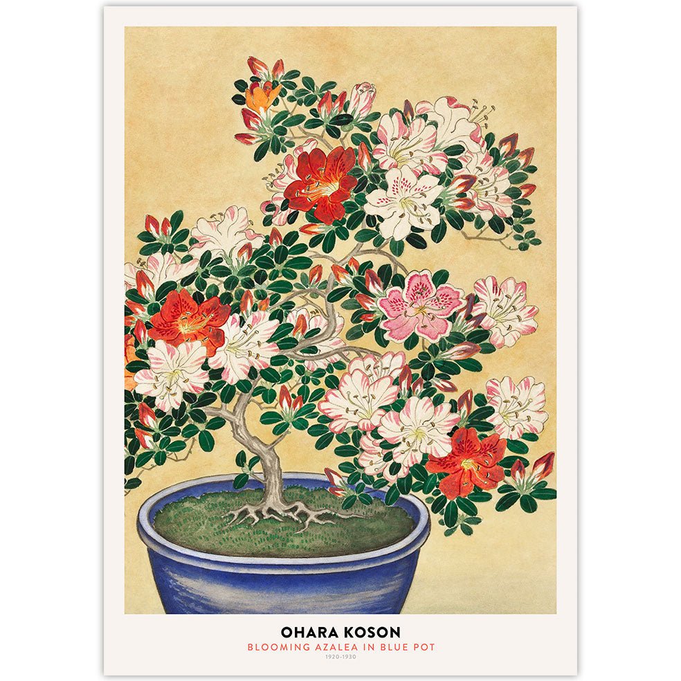 Poster Adhesivo Reposicionable: Flores japonesa de Ohara Koson - Tienda Pasquín