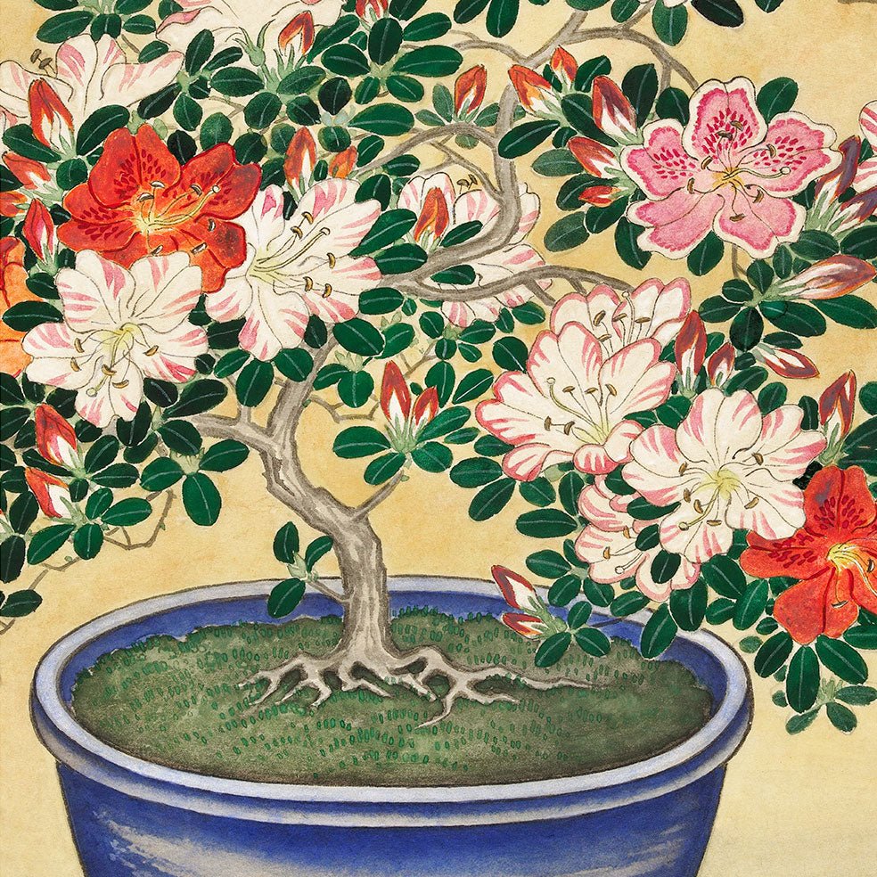 Poster Adhesivo Reposicionable: Flores japonesa de Ohara Koson - Tienda Pasquín
