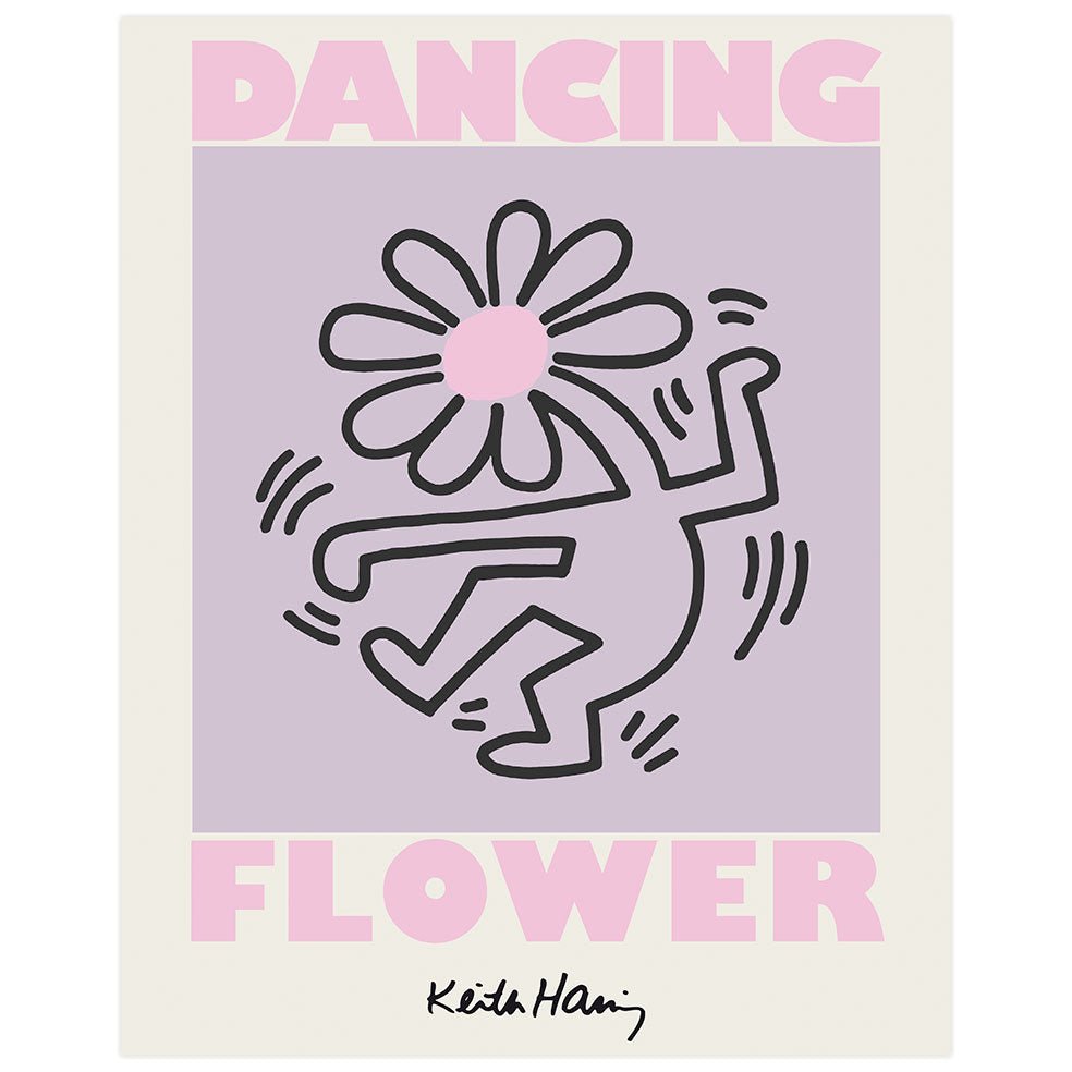 Poster adhesivo reposicionable: Flower Dancing de Keith Haring - Tienda Pasquín