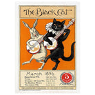 Poster Adhesivo Reposicionable: Gato negro vintage - Tienda Pasquín