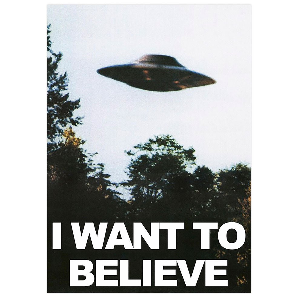 Poster adhesivo reposicionable: I want to believe - Tienda Pasquín