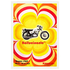 Poster Adhesivo Reposicionable: Kawasaki cartel de motocicleta (1969) - Tienda Pasquín